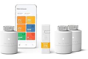 tado° BASIC smartes Heizkörperthermostat – Wifi Starter Kit V3+, inkl. 3 x Thermostat für Heizung – digitale Heizungssteuerung per App – einfache Installation – kompatibel mit Alexa, Siri & Google