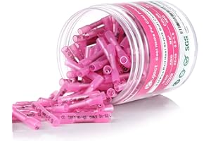 Kuject Lot de 220 connecteurs thermorétractables rouges 22-16 AWG, connecteurs de fil électrique à sertir en cuivre étamé, isolés et étanches pour automobile, marine, stéréo