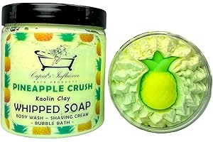 CUPID'S INFLUENCE BATH PRODUCTS Pineapple Crush Luxurious Whipped Soap 180gr / Body Wash / Shaving Cream / Shower Fluff, Multicoloured