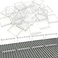 ZHX 30PCS Clear Transparent Window House Building Brick Toy Classic Flat Plates Pieces and Parts Block Compatible with Major Brands (White)