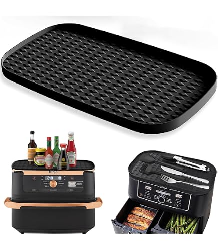 Plat à Gratin En Verre Pour Airfryer Avec Poignées Silicone - Compatible Cosori, Ninja, Philips - Résistant à La Chaleur Et Lave-vaisselle - 4