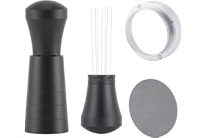 GDHAHSP Kit Cafe Barista 51mm,WDT Tool,Anillo Dosificador Café & Pantalla de Disco Espresso,Accesorios Coffee Machine para Portafiltro 51 mm Accesorios Cafe