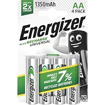 Energizer Rechargeable Advanced – Batterie AAA 1.2V NiMH 700 MAh, Confezione Da 10, Ricaricabili E Durature