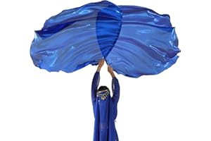 MUNAFIE Lot de 2 drapeaux de danse rectangulaires pour spectacle de danse, église, avec hampe flexible, bleu marine