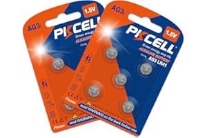 PKCELL 10-pak AG3 LR41 LR192 V3GA SR41 192 392 SR736 1,5 V bateria moneta guzikowa do zegarka, termometr