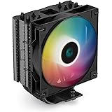 DeepCool GAMMAXX AG400 BK ARGB, Dissipatore Aria per CPU Tutto Nero, 4 HeatPipes,1x 120 mm ARGB Sync Ventola FDB PWM, TDP 220