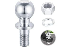 FARNIRVANA Boule Attelage, 50mm 3,5T Boule Attelage Remorque, Boulon à Tête Sphérique 25 mm, Boule d'Attelage pour Tracteur, Boule D'attelage pour Charges Jusqu'à 3,5 Tonnes