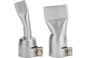 FAFEICY 2 Szt. Płaska Dysza Spawalnicza ze Stali Nierdzewnej dla Pistoletu na Gorące Powietrze, 20mm Mała i 40mm Duża Końcówka