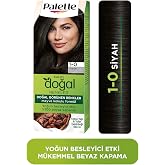 Permanent Natural Colors on Palette 1-0 Black Cocoa Butter & Oat Seed Extract Hair Dye