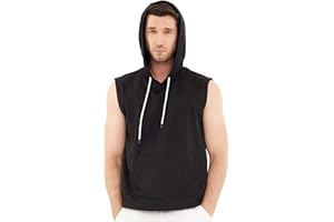 Dubinik®Felpa Maniche Corte Uomo Felpa con Cappuccio Maniche Corte Cotone estive Leggera Cotone Cappuccio Felpa Uomo