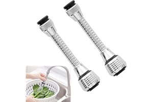 BYYT 2 Accessori Per Rubinetto, Prolunga Per Rubinetto, 360 Gradi, Rotazione Flessibile, 2 Modalità, Attacco Per Rubinetti E Docce Nella Maggior Parte Delle Cucine, Dei Bagni