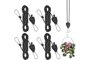 YQSIBTH Reflective Tent Guy Ropes, 4Pcs Tent Guy Ropes with pulley 4M, Cord Tent Guide Rope with Aluminum Reflective Tent Guy Ropes with Pulley for Outdoor Camping Hiking Awning Tents (Black)
