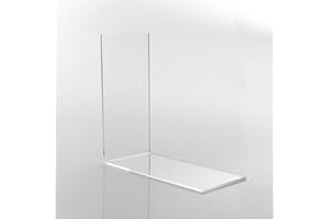 VITADISPLAYS Plexiglas® Pack of 10 Bookends Eco (7.0 to 8.5 x 14.0 x 14.0 cm) for Small Books/Paperback CDs Made of Original Plexiglas®