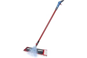 Vileda 1-2 Spray balai vaporisateur, balai serpillère microfibre avec vaporisateur, ne nécessite pas de seau, réservoir intégré, convient à tous les types de sols, serpillère microfibre réutilisable