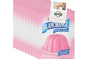 Blancmange Mix Bundle with Pearce Duffs Blancmange Strawberry Flavour 35g 9 Pack + Brightdale Kitchen Booklet