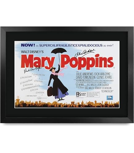 Tazas Originales Para Regalar HWC Trading FR A3 Julie Andrews & Dick Van Dyke Mary Poppins Bert Los Regalos Imprimieron La Imagen Firmada Del Autógrafo Para Los Fans De La Memorabilia De