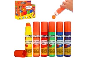 CLÉOPÂTRE CLEOPATRE – Lot de 6 P’tits Tampons de Peinture Gouache 50ml, Marqueurs à Point pour Enfant, Dot Marker – Loisirs Créatifs