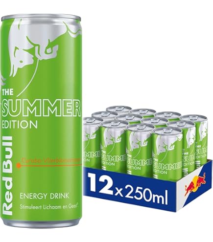 Red Bull Energy Drink Tropical Edition, Fruits tropicaux Lot de 12-12 x 250 ml I Boisson énergisante au goût tropical exotique I Stimule le corps et l'esprit : Amazon.com.be: Épicerie