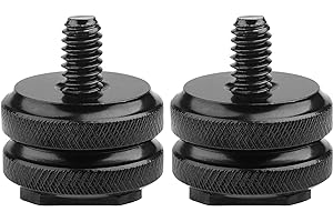 ANWENK Blitzschuh-Halterung auf 1/4-Zoll-20 Stativschrauben-Adapter Blitzschuh-Halterung für DSLR-Kamera (2 Stück)