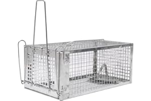 EGOFLYYA Rat Traps - Large Animal Live Cage Trap That Work for Rat Mouse Mice and Other Rodents, Long lasting Rust Resistent, Humane Catch and Release(1 Pack)