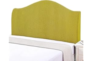 Hoowarm Copritestata del Letto Matrimoniale Imbottito Beige,Copri Testata Letto Matrimoniale/Singolo Elastica Universale Copertura per Testiera per Letto, Protezione Elastica A Tinta Unita