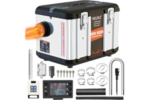 VELPAX 12V 8KW Diesel Air Heater, Toolbox Diesel Air Heater with 5L Fuel Tank, Portable All-in-one Truck Heater, Remote Control for Car Truck Boat Bus cars trucks RV campers(White）