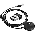 CooSpo ANT+ USB Stick Dongle with 2M/6.56FT Extension Cable, ANT+ Dongle for Zwift Garmin Forerunner Sunnto PerfPRO Studio Rouvy BKOOL Peloton CycleOps TrainerRoad, ANT+ Receiver for Bike Trainers