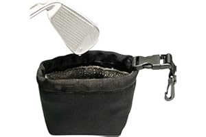 SUBORAWOS Reinigungsbeutel für Golfschläger und Golfbälle, Wasserdichter Liner, Abnehmbarer Clip, Maschinenwaschbar, Golfzubehör-Reinigungstasche