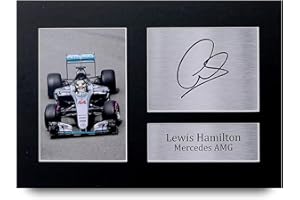 HWC Trading Lewis Hamilton A4 Senza Cornice Firmato Regalo Visualizzazione Delle Foto Print Immagine Autografo Stampato Per F1 Appassionati Di Formula Uno