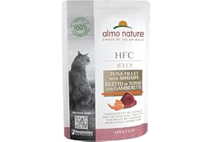 almo nature pâtée pour Chat Classique Jelly Pochette avec Thon et crevettes (24x55g)