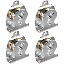 Produktbild von 10er-Pack Umlenkrolle 31mm – V-Nut Aus Kaltgewalztem Stahl, Mit Kugellager – Goldfarben – Für Seile, Drahtseile & Hängevorrichtungen