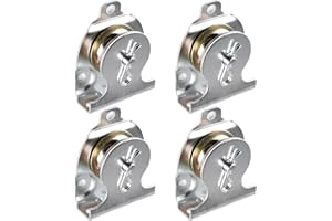 VAILEAL 4 poleas, 4 poleas, bloque de pie, polea de hierro, polea con rodamiento de bolas, polea de inversión, cuerda de acero, polea para fitness, gimnasio, cuerda de acero y accesorios de ejercicio