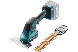 KIESBOHR Taille-Haies sans Fil Compatible avec Batteries Makita 18V,2 en 1 cisaille à Gazon et Taille-buissons avec Lames de 15.2cm pour l'herbe et 20cm pour Les buissons (sans Batterie ni Chargeur)