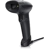 CSL - QR Barcode Scanner - kabelgebunden - automatisches präzises Scannen - 2D Single und Multi Scan - Bildschirm und Display