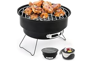 Seahelms Klappgrill Klein Grill Camping Grill 26×26×18cm Tragbarer Campinggrill BBQ Grills mit Isolierter Tasche for Picknick Outdoor Garten Party