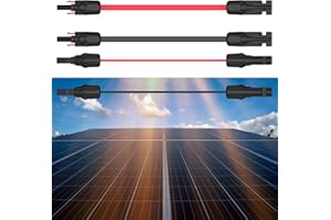 SROCHN Solarkabel Fensterdurchführung 6mm² Flachkabel PV Kabel für Balkonkraftwerk 50cm, PV Solarkabel MC Fensterdurchführung Flexibel, 1 Paar