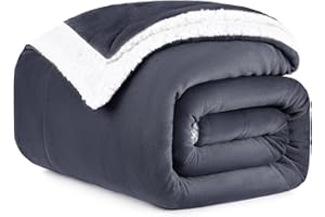 PANXHOME Decke Kuscheldecke, 200x230 cm Kuscheldecke Flauschig wolldecke, 520GSM Flauschige Decke, Warm Sherpa Decke, Wohndecke, Sofadecke