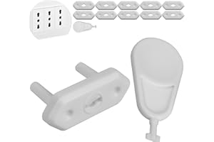 YOUR DAY MATE Cache-Prise Bébé sans Adhésif, 10 pièces, en Blanc, Convient aux Prises de Type F et L, Sûreté Enfants, Protection des Doigts à insérer, protège-Prise avec clés, Sécurité bébé, Sécurité Enfant Prises