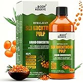 The Body Reserve Himalayan Sea Buckthorn Juice 500ml | Cold Pressed Seabuckthorn Berry Pulp Concentrate | Natural Vitamin C |