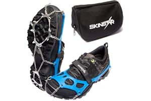 ‎SKINSTAR SkinStar Trail Run Light Grödel Steigeisen Eisspikes,Schuhkrallen Spikes - Schuh-Ketten zum Wandern - Grödeln Eisspikes