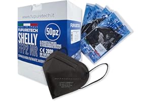 HOME KOKO LOOK 50 Máscaras FFP2 Certificadas CE 2008-5 Capas Protectoras con≥95% de Filtración de PFE,Fabricadas en Italia,Máscara Rosada Sellada Individualmente, Conforme con EPI UNI EN 149:2001+A1:2009