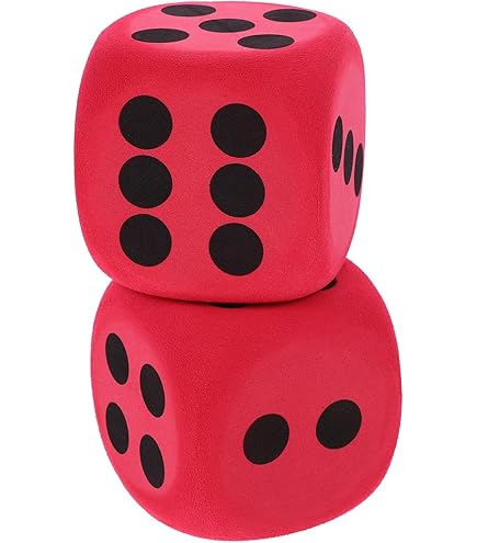 Alipis Dés Géants En Eva Dés Jumbo Dés En Mousse Amusants Dés Géants Jeu De Société En Plein Air Gros Blocs Carrés Décorations De Fête À Thème De Pour Jeu En Plein