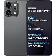 OPPO Reno14Pro 5G (Titanium Grey, 12GB RAM, 256GB Storage)
