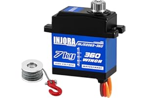 INJORA Servo Étanche 7KG avec Treuil INJS2065-360 pour TRX4M 1/18 RC Crawler