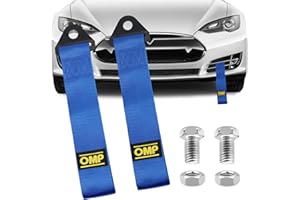 GD HUA 2 Pezzi Universale Trailer Corda, Cinghia di Traino da Corsa Ad Alta Resistenza, Corda per Rimorchio in Nylon, per Paraurti Posteriore Anteriore—Blu