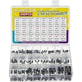 ALLECIN 24 Values Electrolytic Capacitor Assortment Kit 0.1uF to 1000uF Electrolytic Aluminum Capacitor Electrolytic Capacito