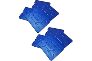 ToCi XXL Blocco refrigerante per refrigeratore, blu, 32 x 25 cm, 800 ml, plastica, confezione da 8