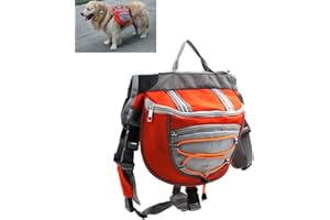 Xiaoyu Zaino per cani, porta bretelle a sella regolabile, per il viaggio campeggio trekking, arancione, L