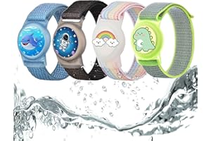 Dingfeiyu Airtag Pulsera niño, Funda Airtag Llavero Case Holder, Correa protección niños, localizador GPS Pulsera para niño Anti-arañazos