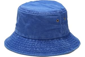 JFAN Sombreros de Pescador Vintage Algodón Sombrero de Cubo de Color Liso Lavado Gorra de Sol de Viaje para Hombre y Mujer